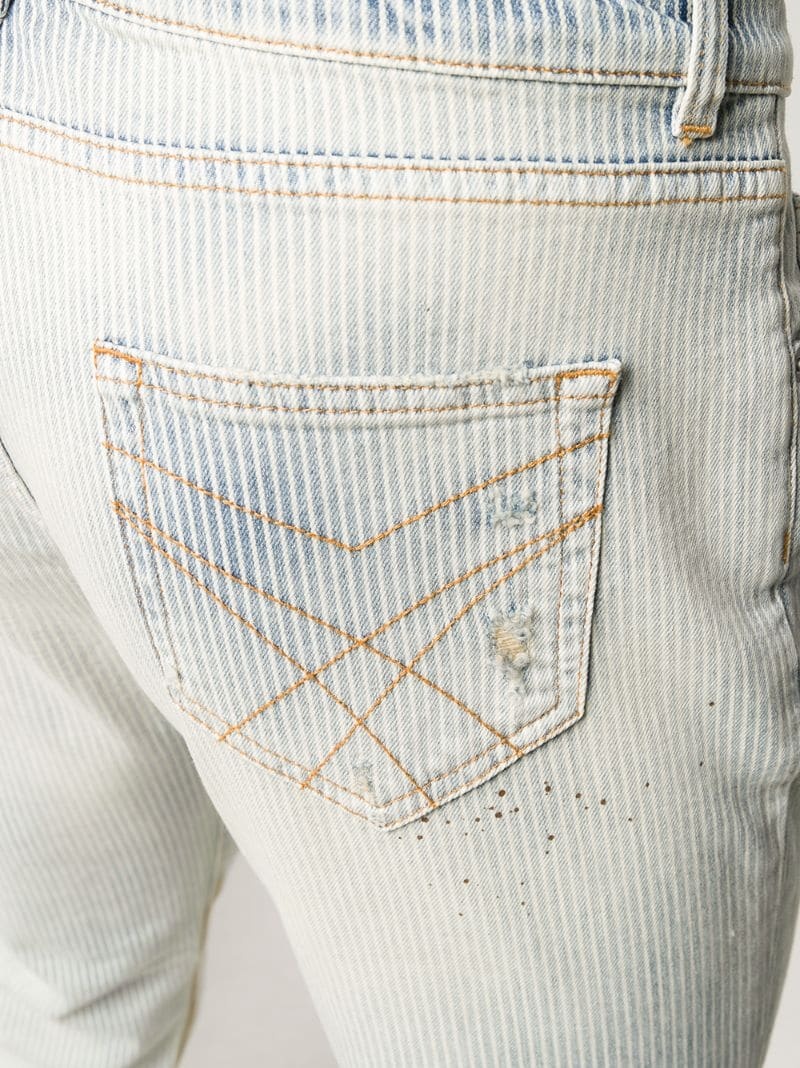 slim-fit stonewashed jeans - 5