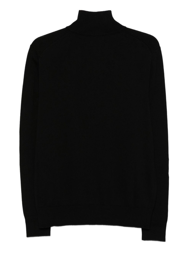 BOSS zip-fastening logo-patch cardigan outlook