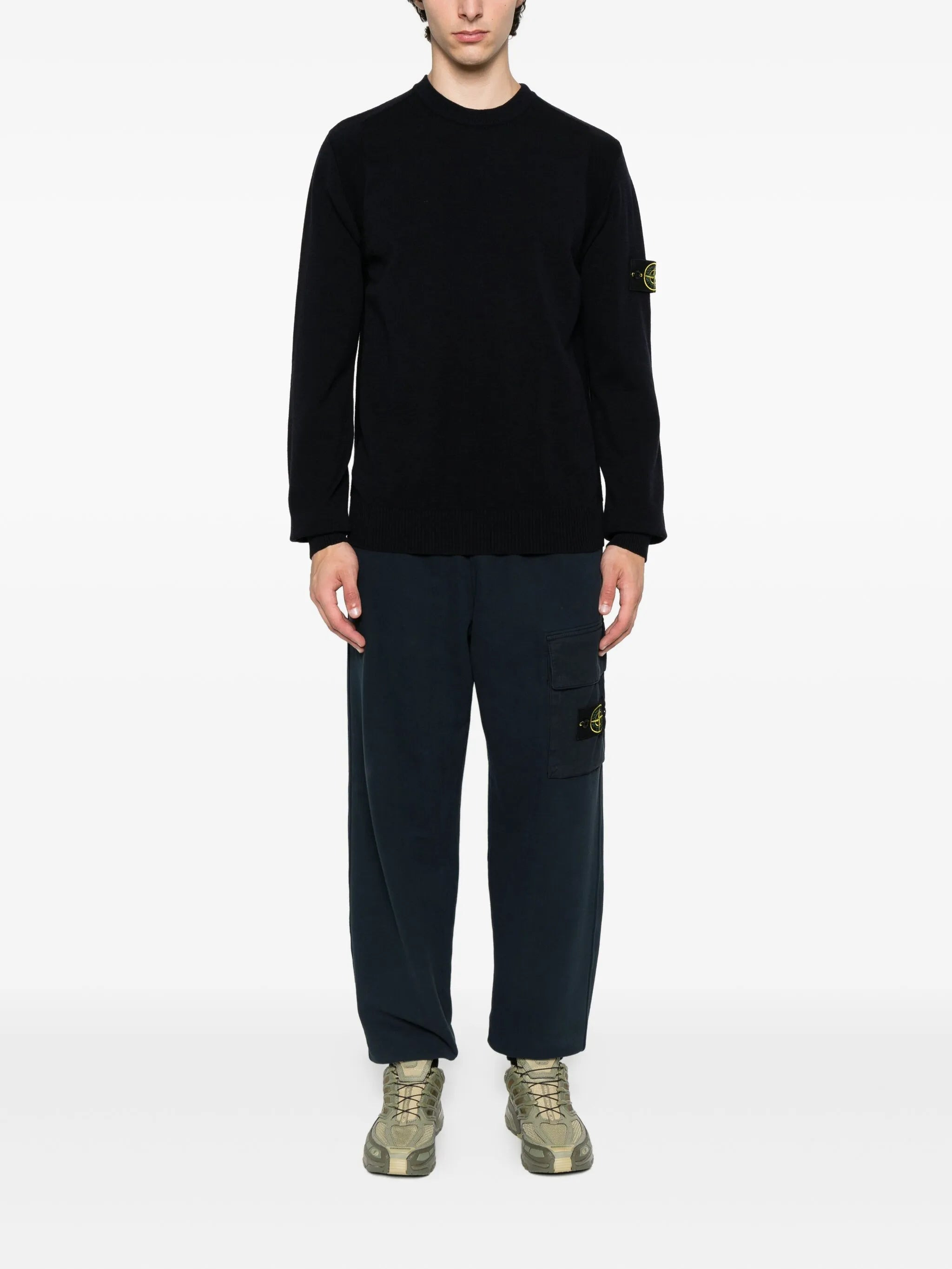 Stone Island Logo-patch Crew-neck Sweater - 5