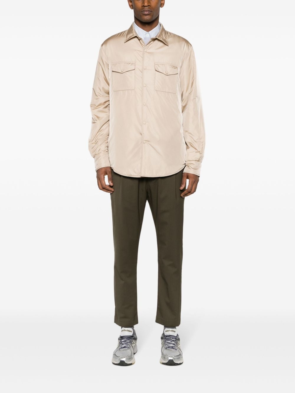 classic-collar press-stud fastening shirt - 2