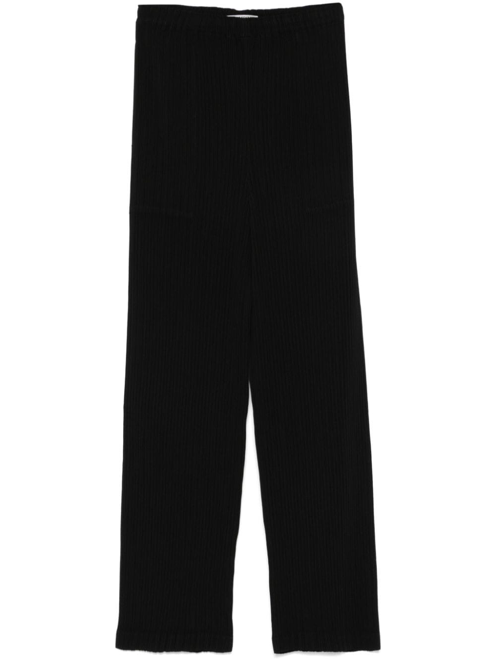 Hatching Pleats trousers - 1