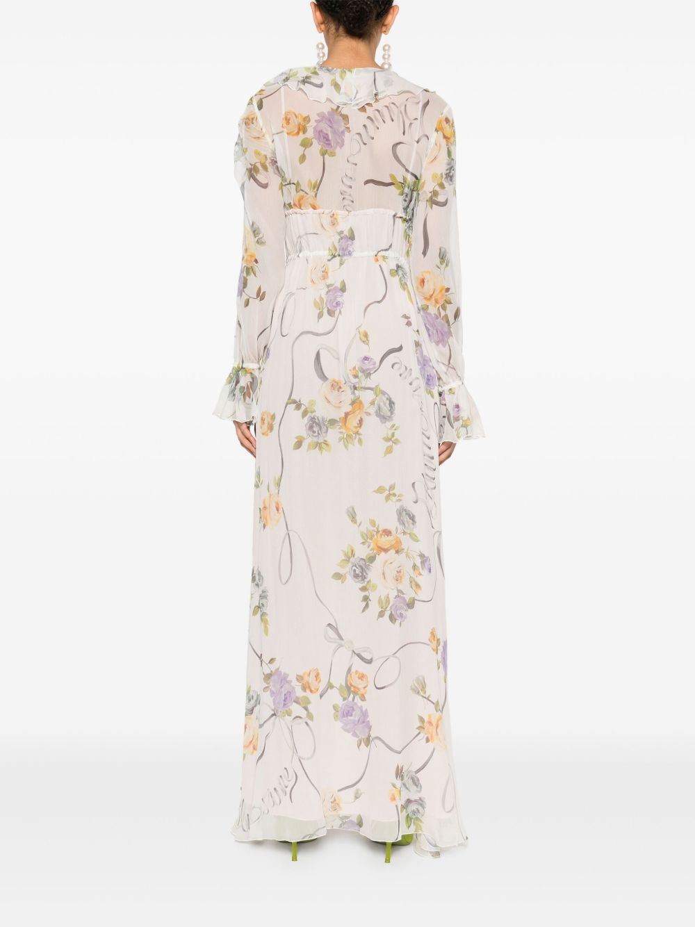 floral-print maxi dress - 4