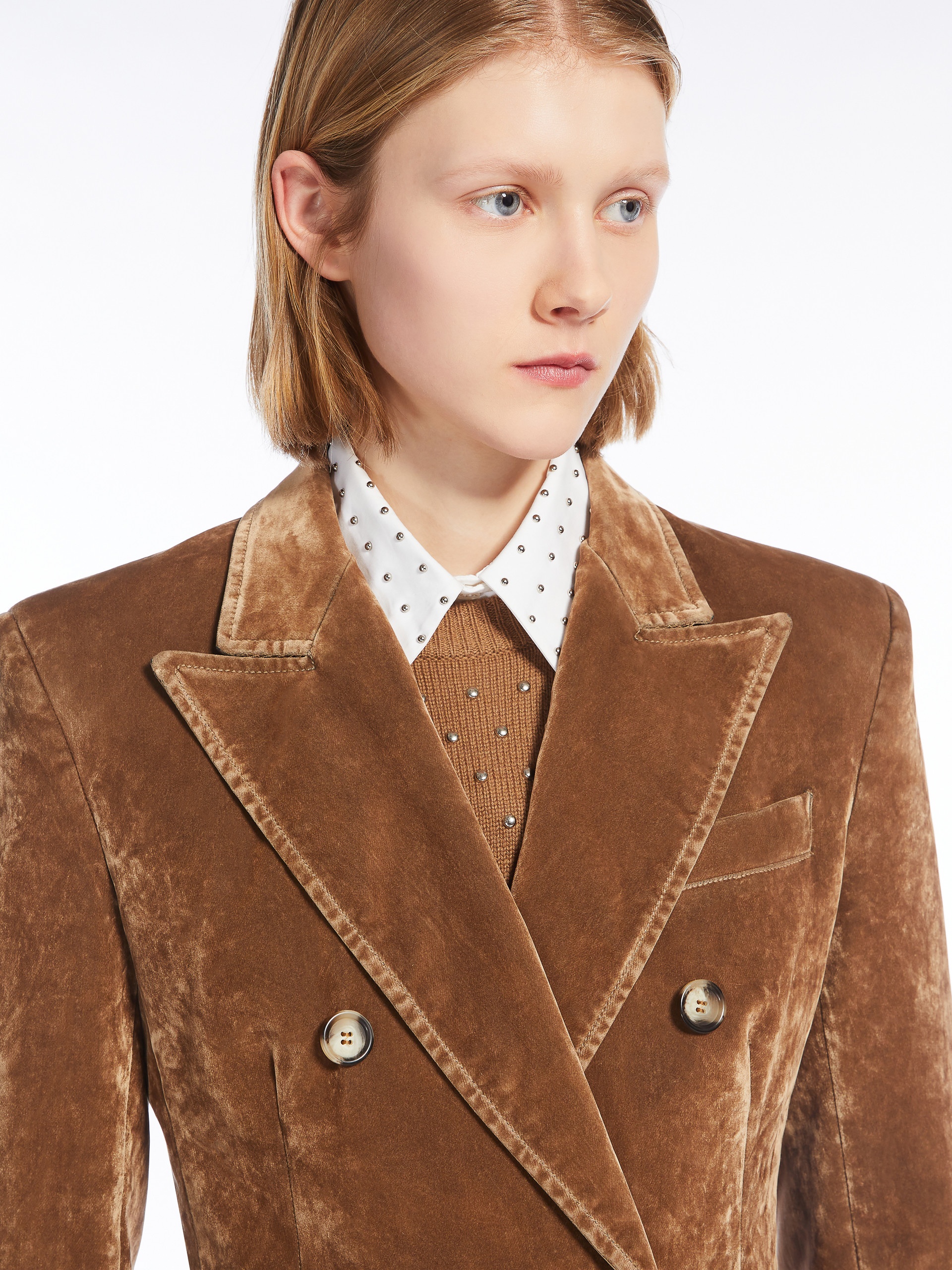Sportmax SPOLETO Flocked denim blazer | REVERSIBLE