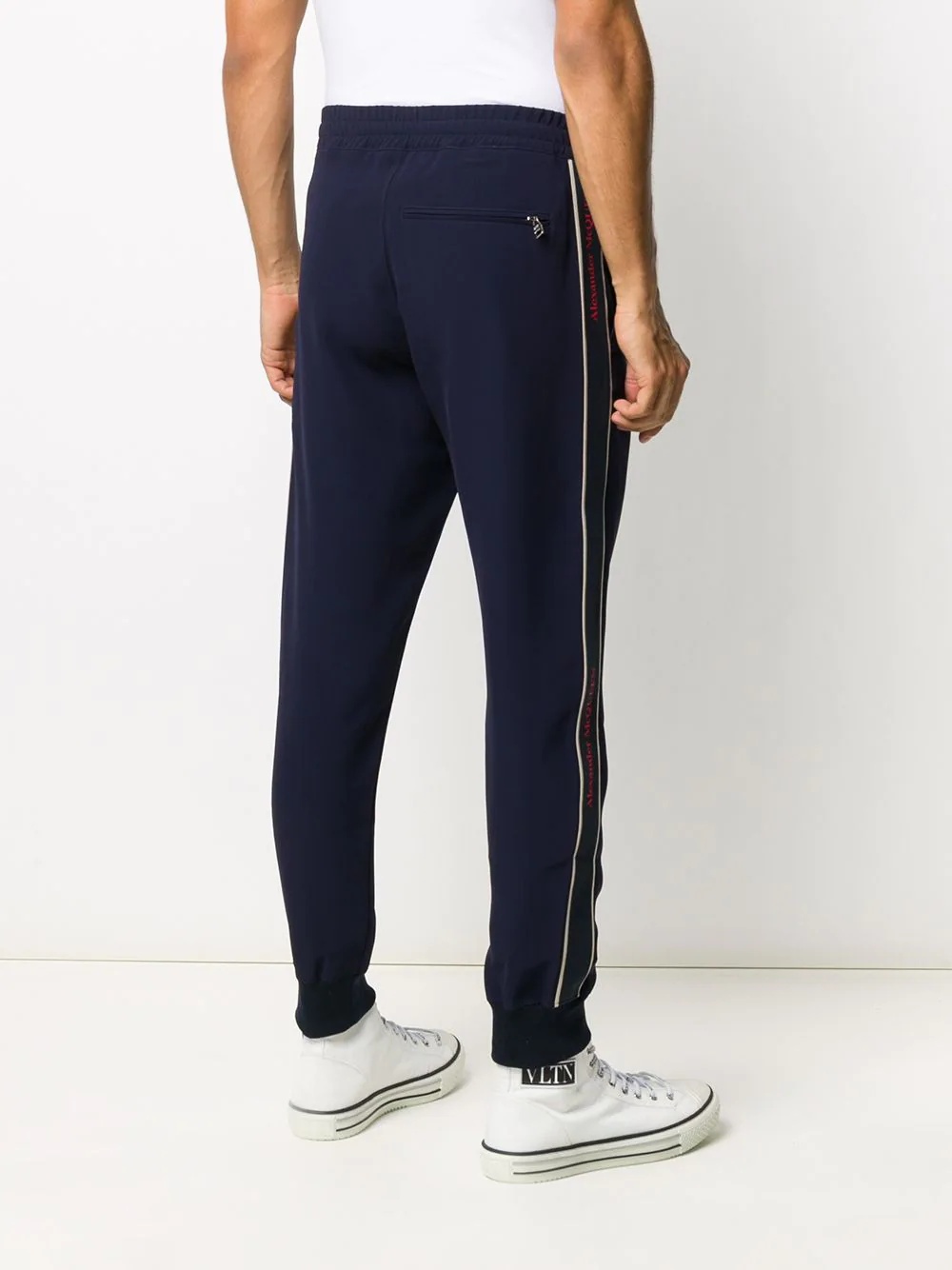 piped-trim detailed track pants - 4