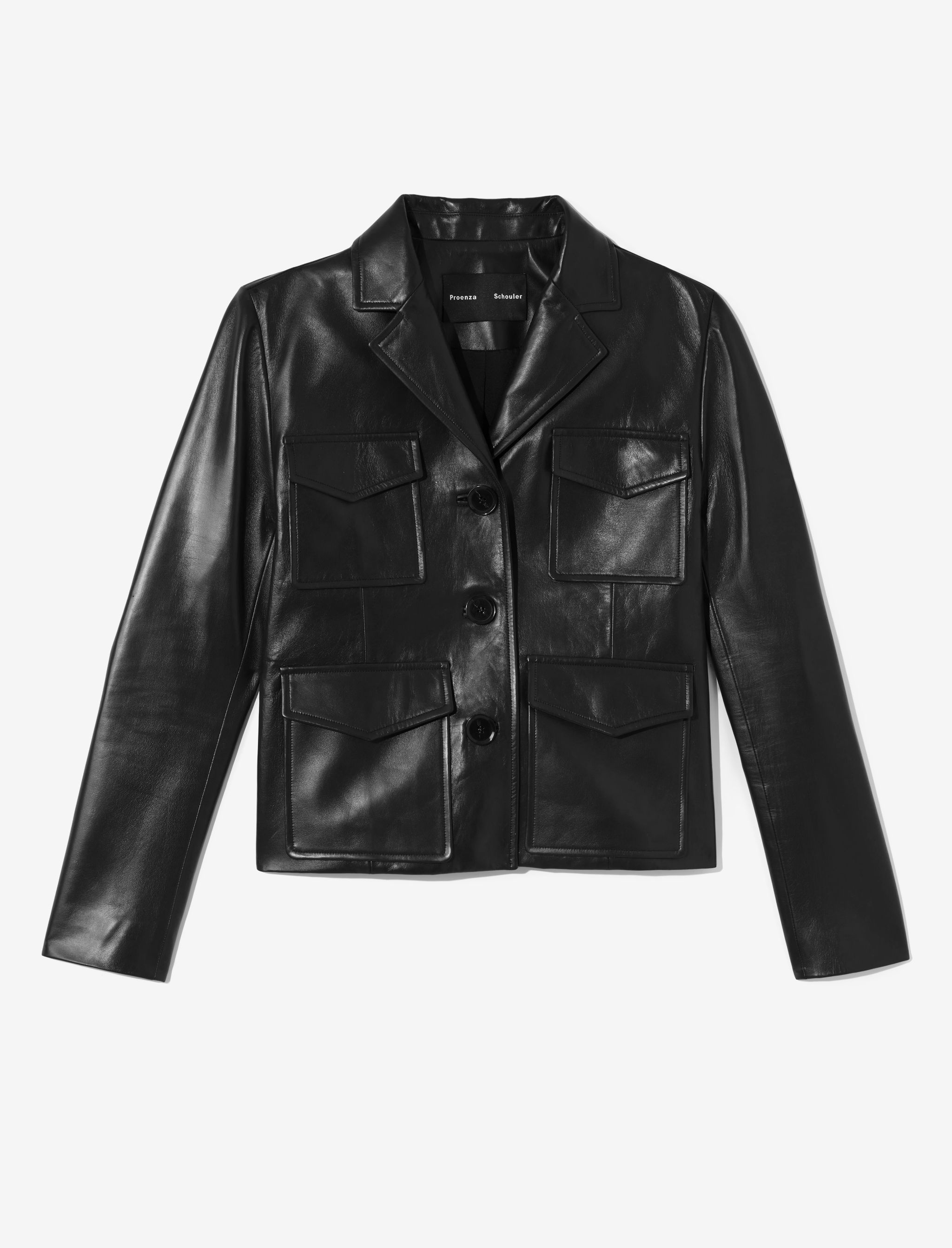 Glossy Leather Jacket - 1