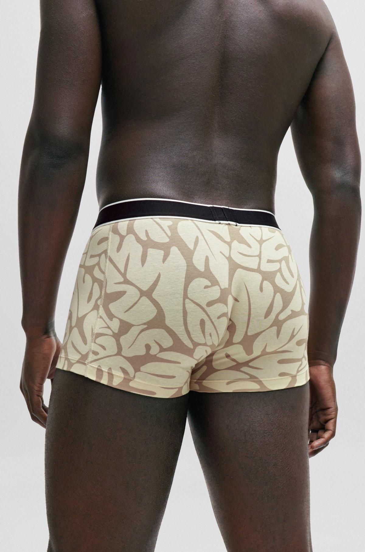 STRETCH-COTTON TRUNKS WITH SEASONAL PRINT AND LOGO WAISTBAND - 5