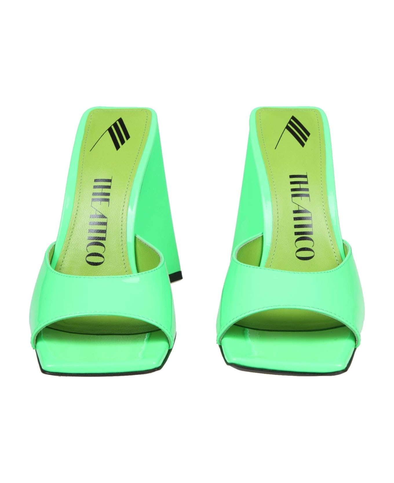 Mule In Neon Green Paint - 3