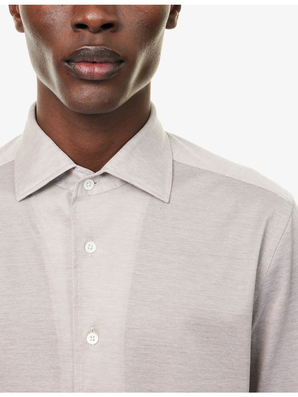 Long-Sleeve Regular-Fit Cotton Shirt - 5