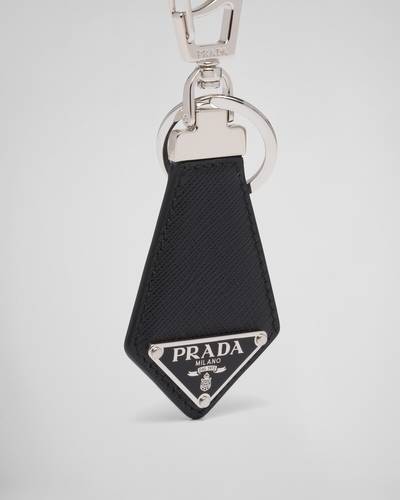 Prada Saffiano leather keychain outlook