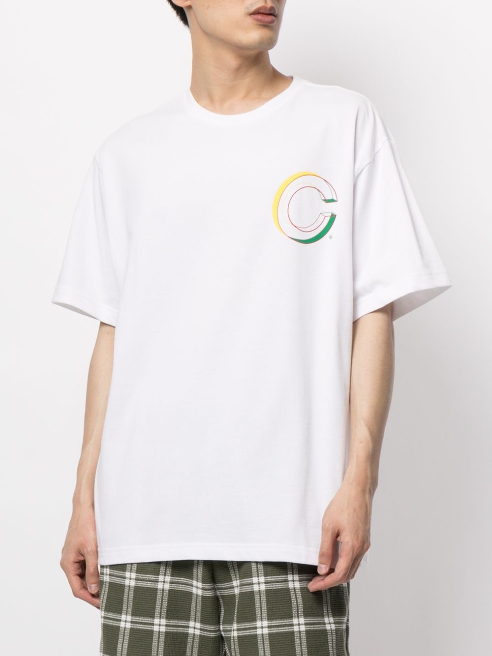 Globe logo-print T-shirt - 4