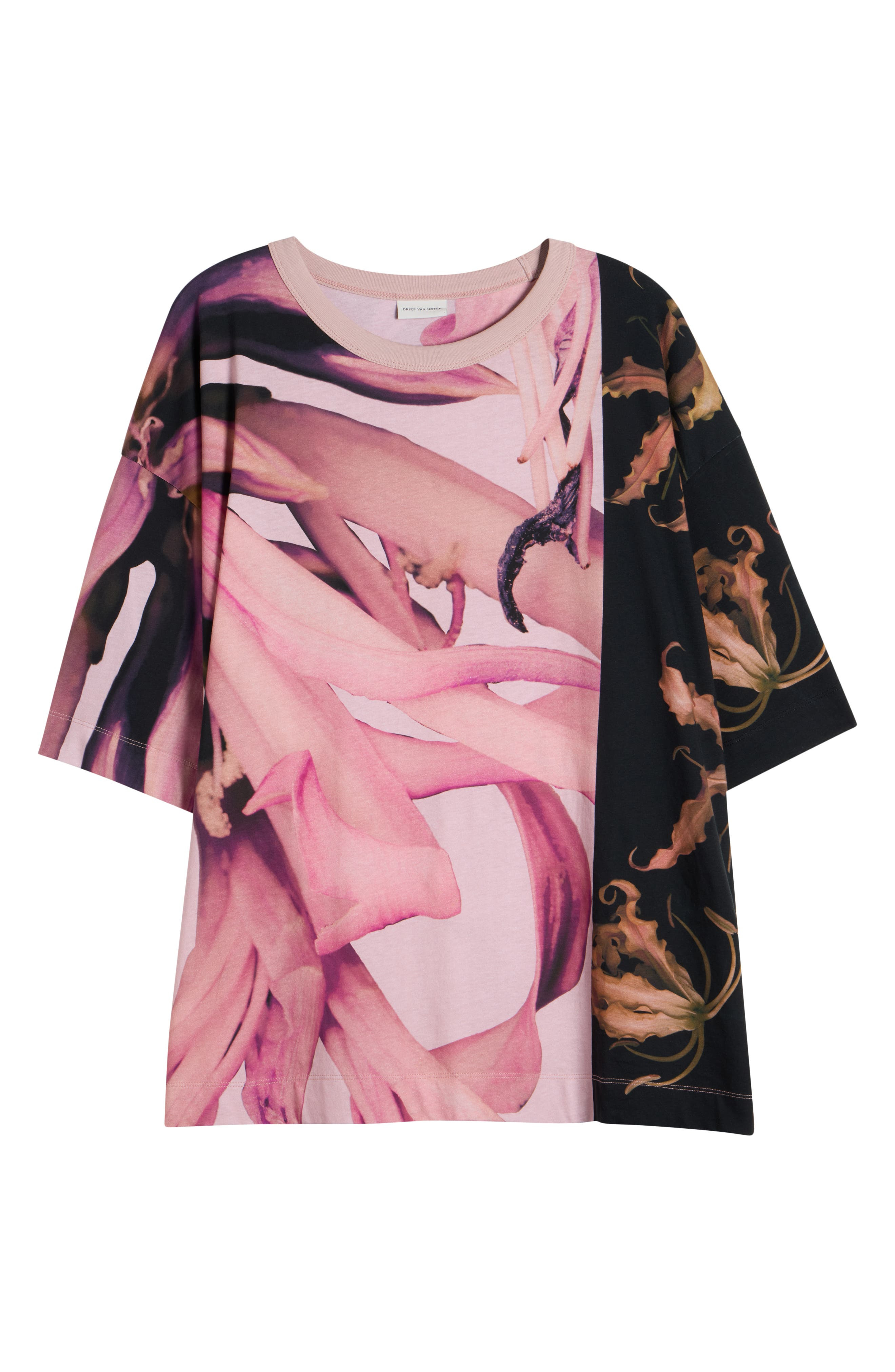 Dries Van Noten Hein Floral T-Shirt in Pale Pink at Nordstrom - 6