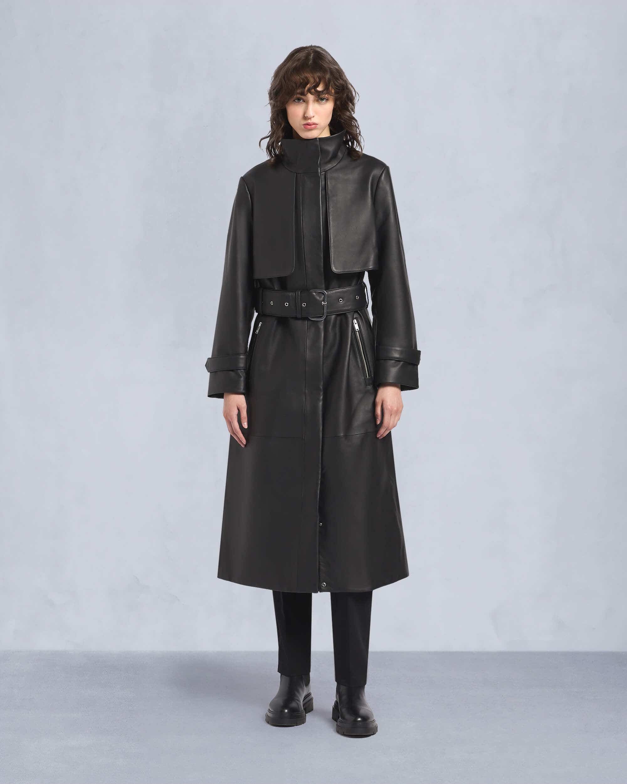 NEBO LEATHER TRENCH - 2