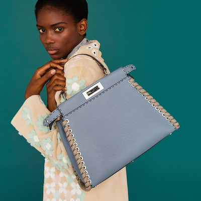 FENDI Pale blue leather bag outlook