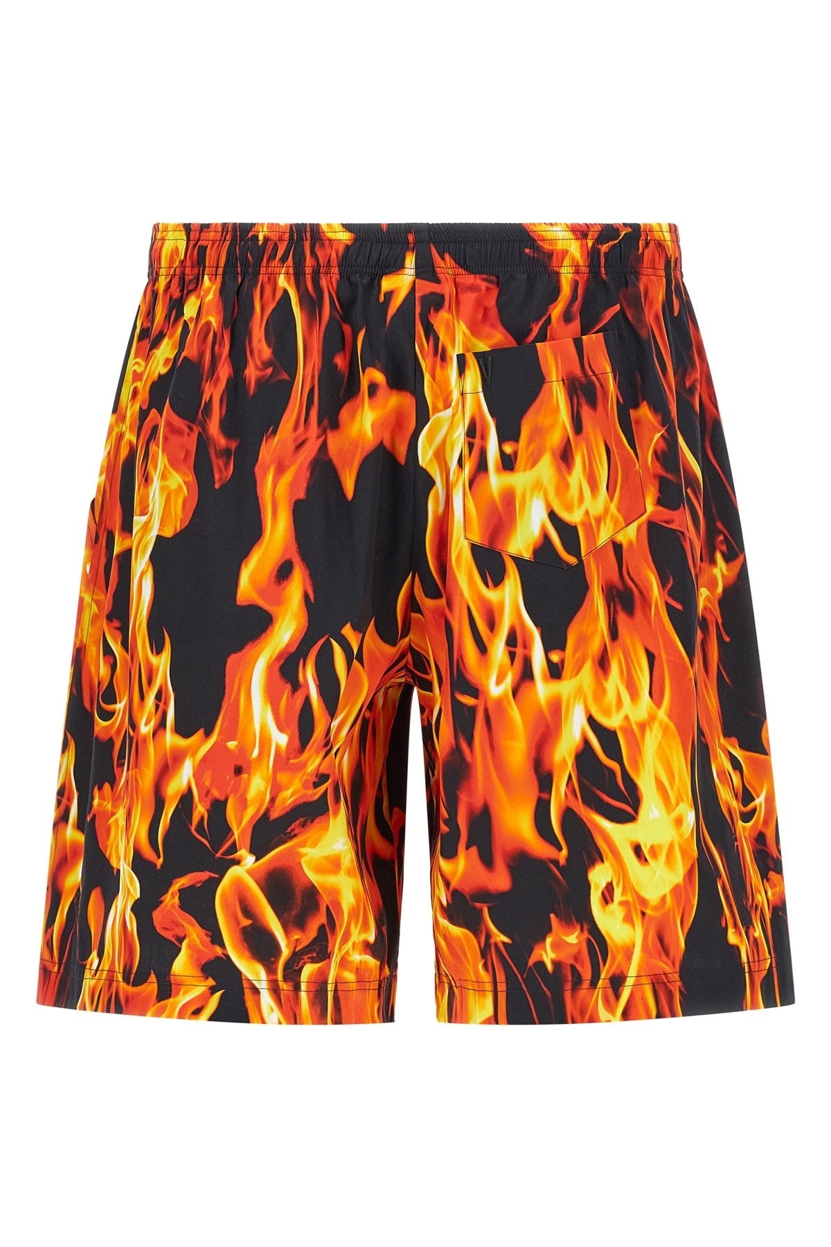 Vetements Men 'Black & Orange Fire' Bermuda Shorts - 2