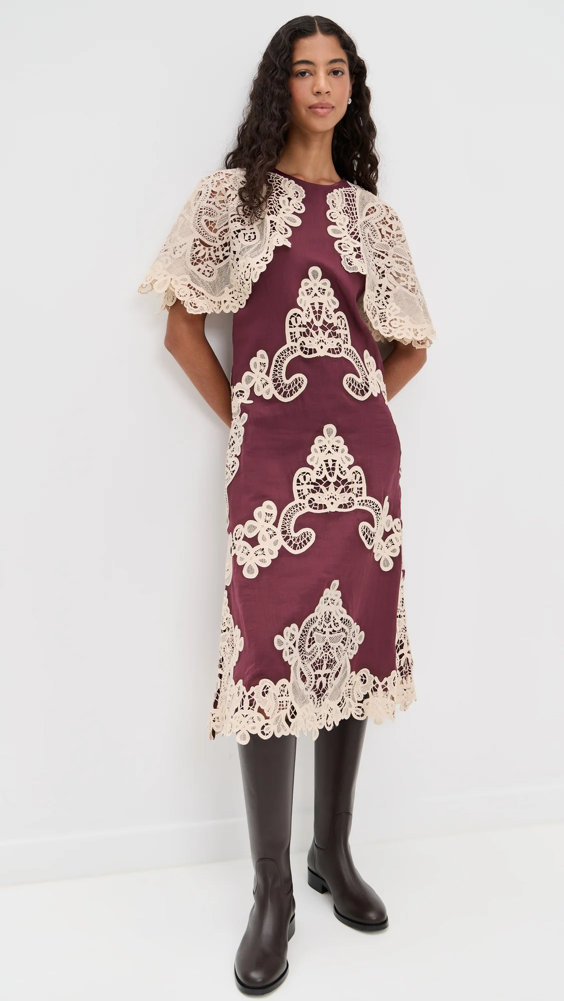 Medina Lace Midi Dress - 1