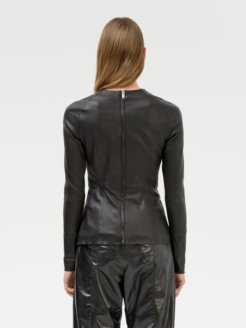 STRETCH LEATHER TOP - 6