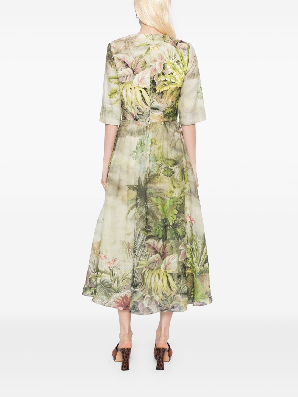 safari-print dress - 4