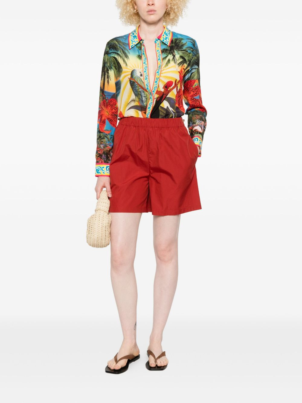Willa tropical-print silk shirt - 2