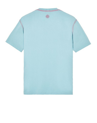 Stone Island 20847 COTTON JERSEY 'INVERSE STRIPE ONE' PRINT_GARMENT DYED AQUA outlook