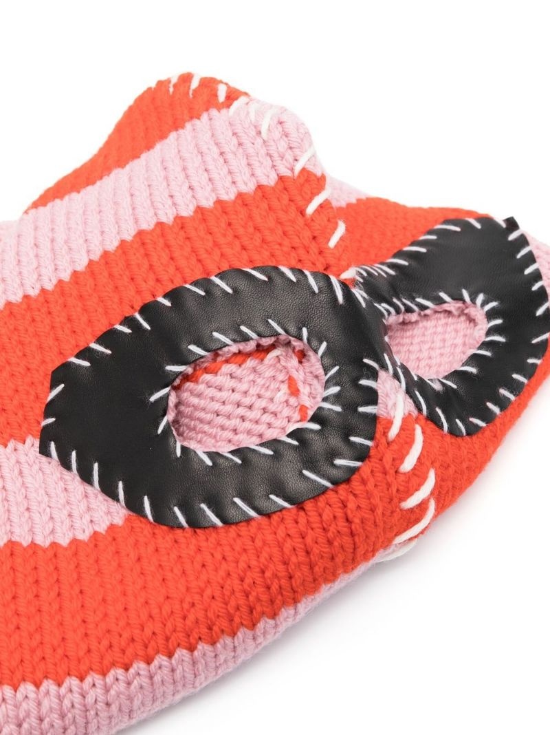 striped knitted balaclava - 2