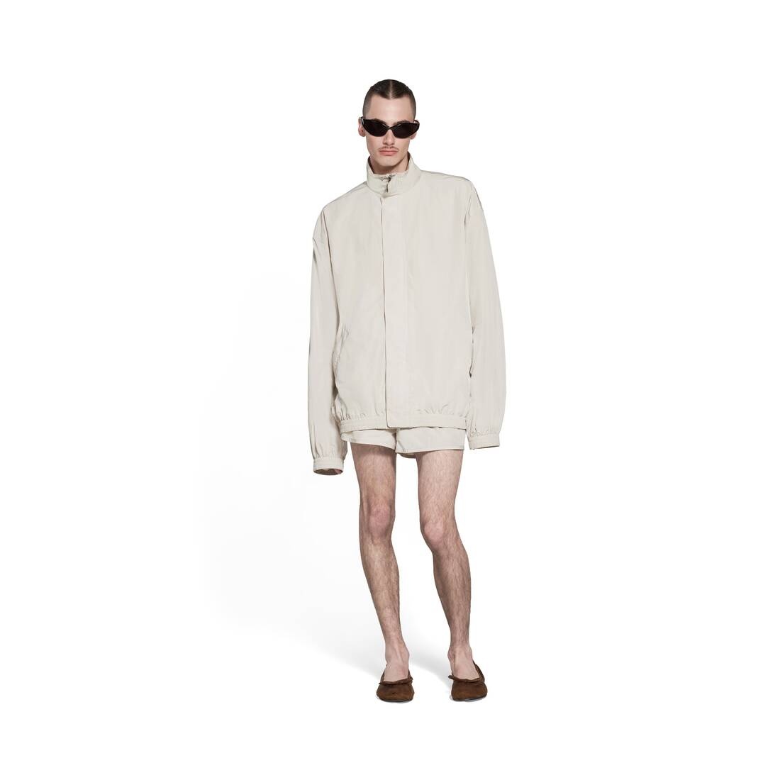 Minimal Tracksuit Jacket in Beige - 2