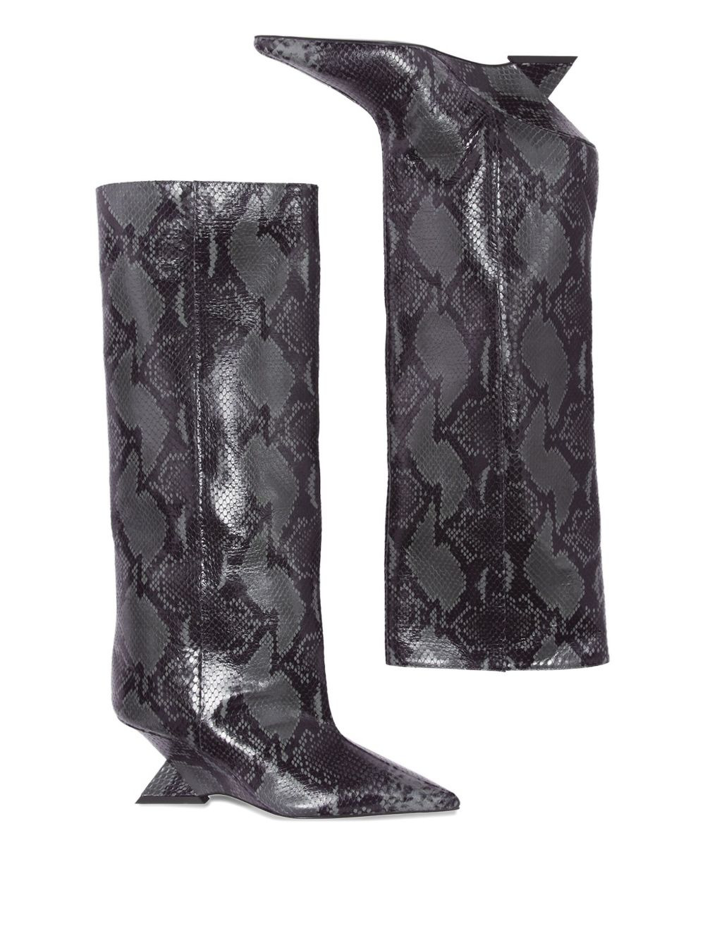 65mm snakeskin-print boots - 2