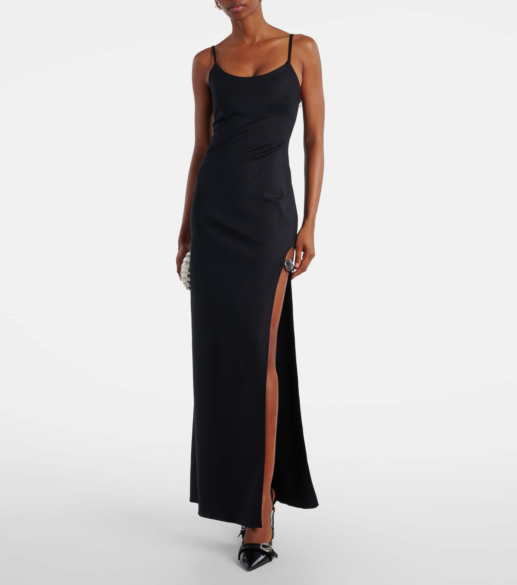 Garter cotton-blend jersey maxi dress - 2