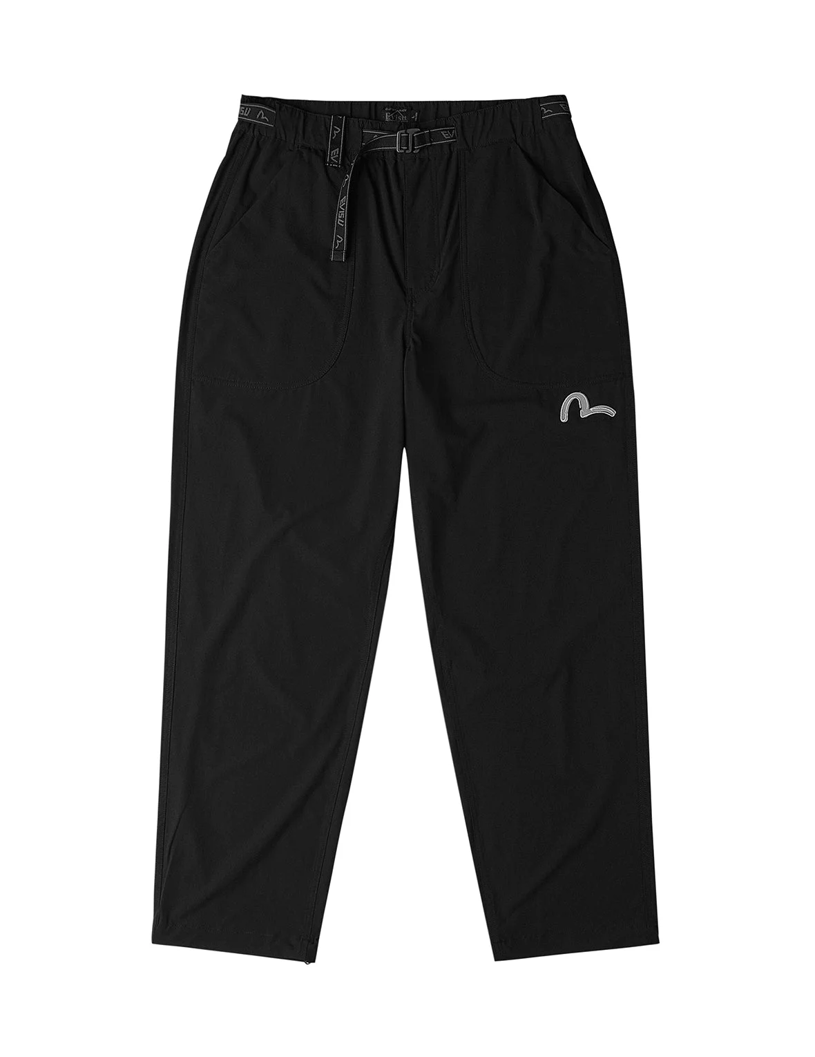 Belted-Waist Woven Pants - 1