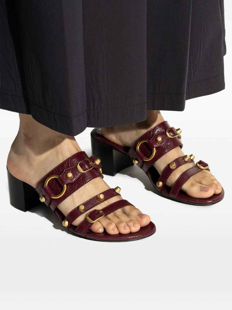 65mm leather heeled sandals 6