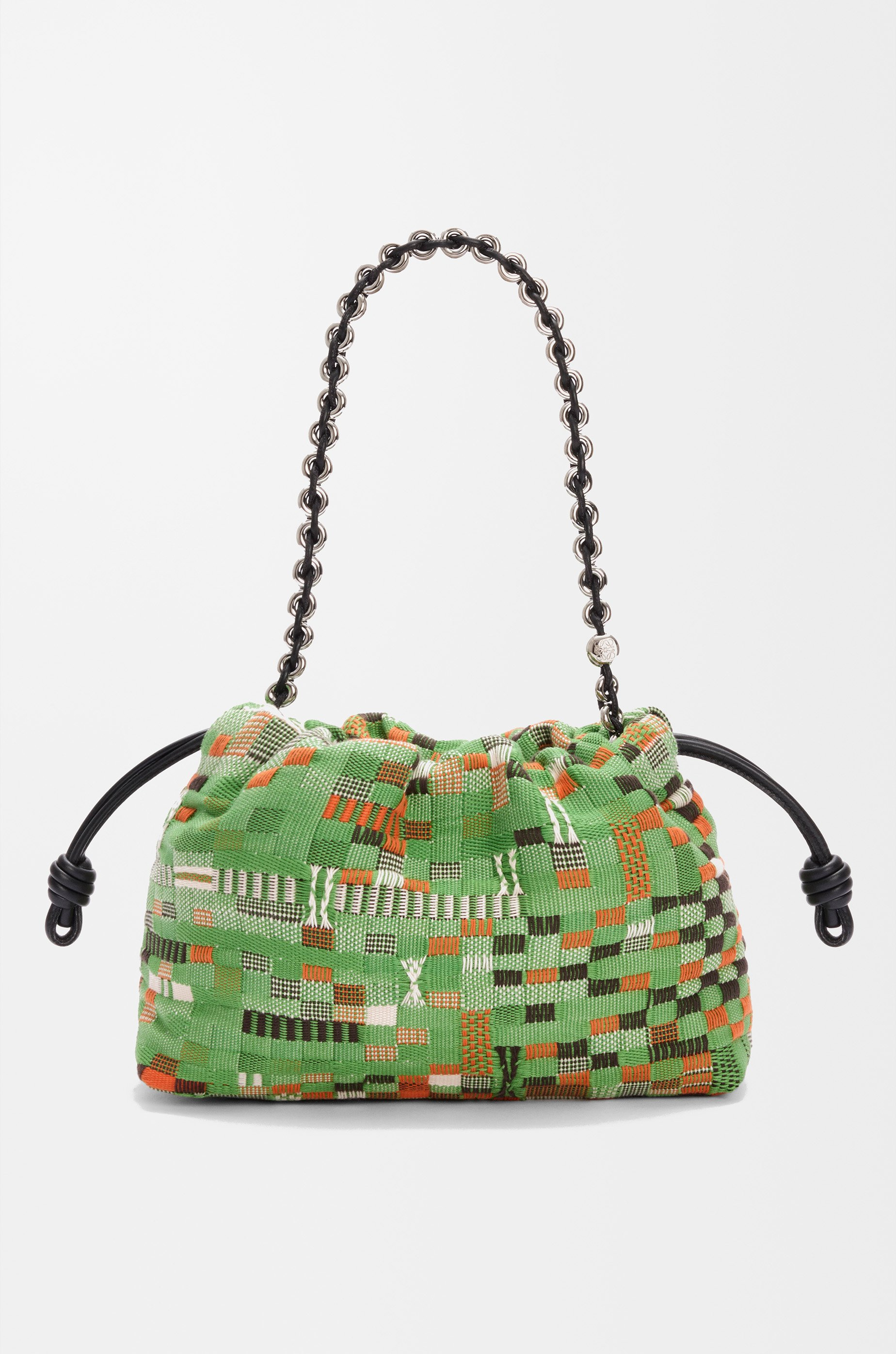 Medium Flamenco purse in embroidered textile - 7