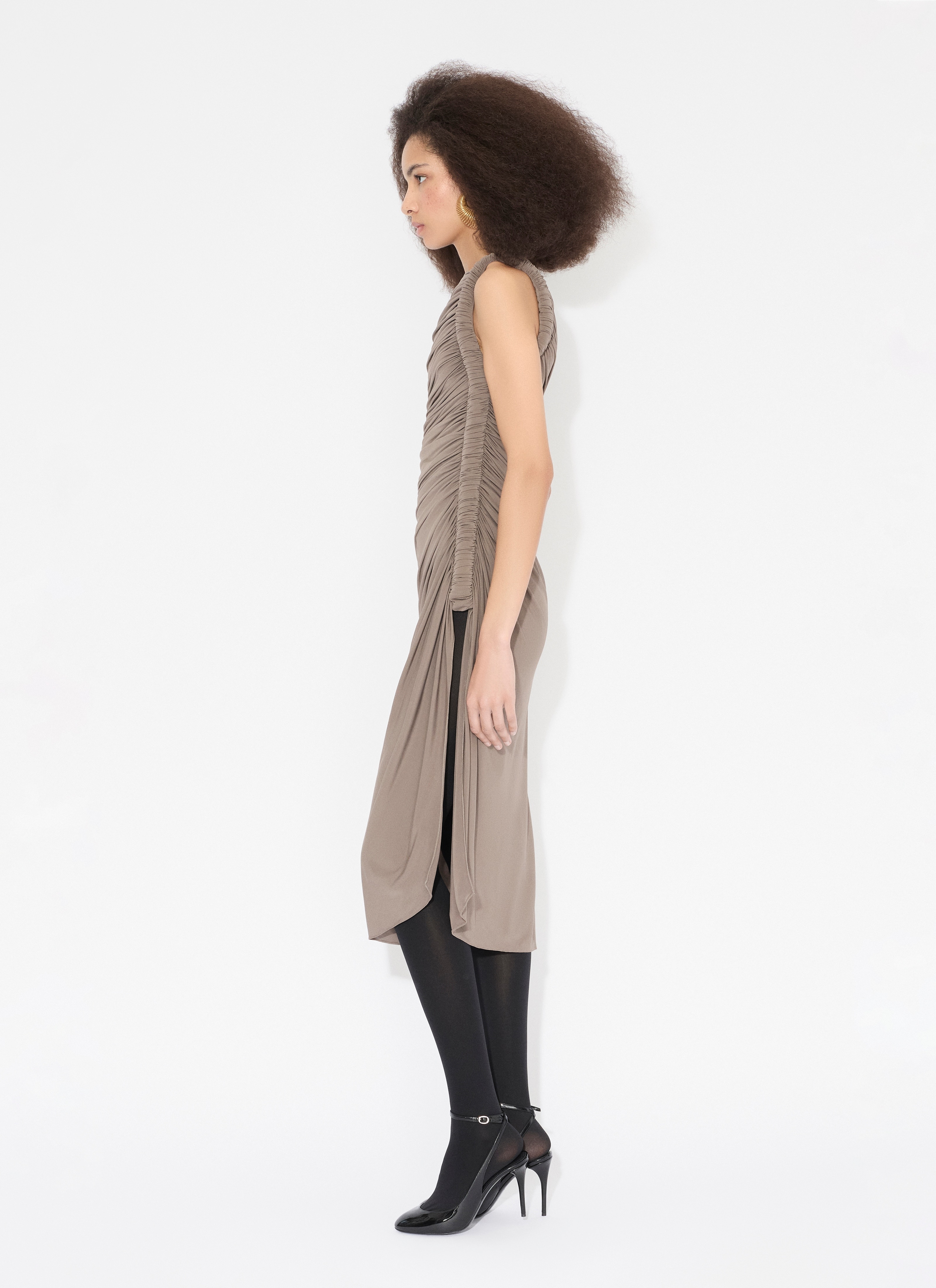 DRAPED DRESS IN SUPPLE JERSEY - 4