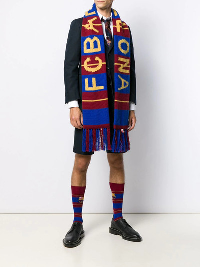 Thom Browne FC Barcelona intarsia scarf outlook