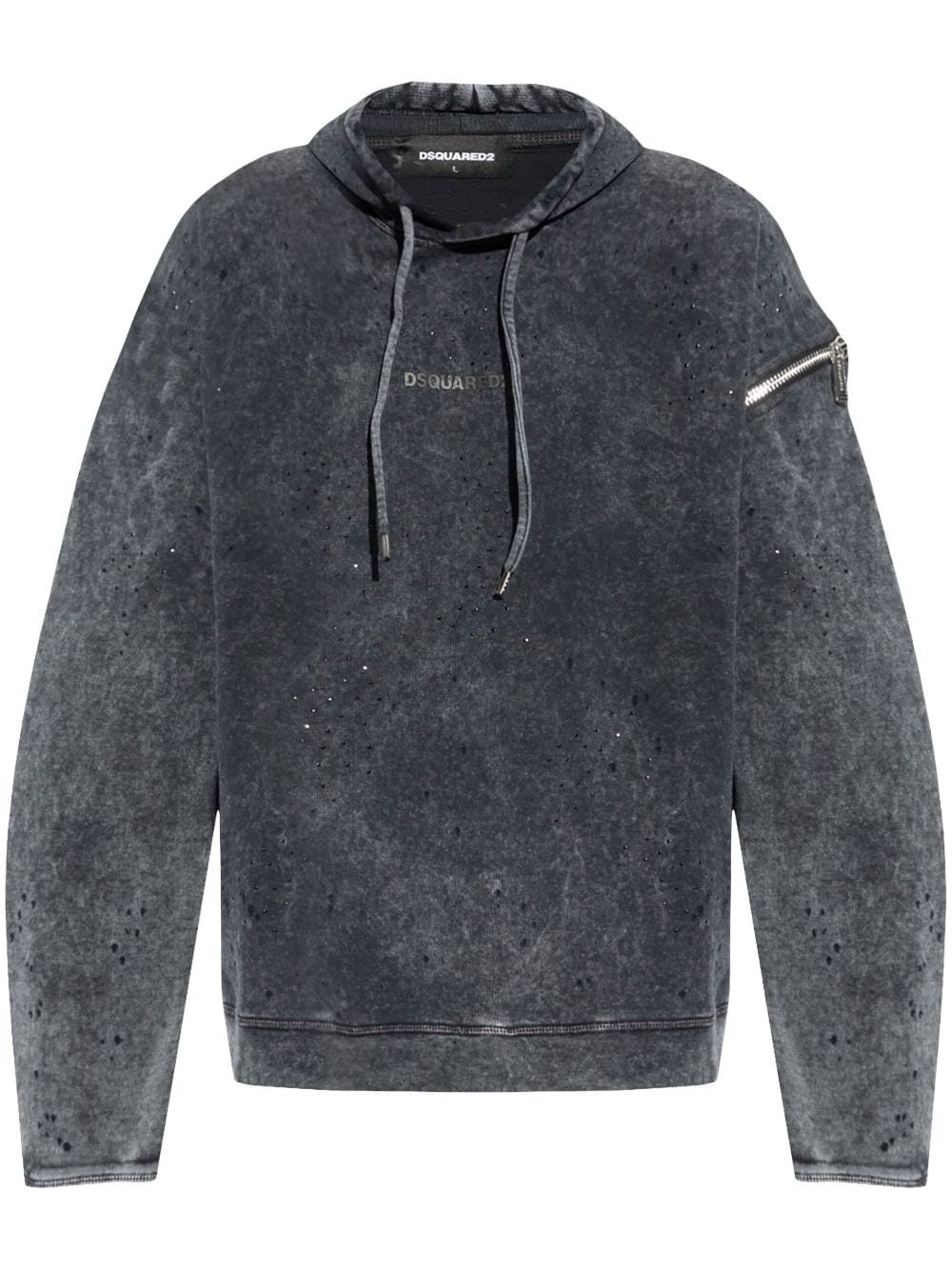 brushed-finish hoodie - 1