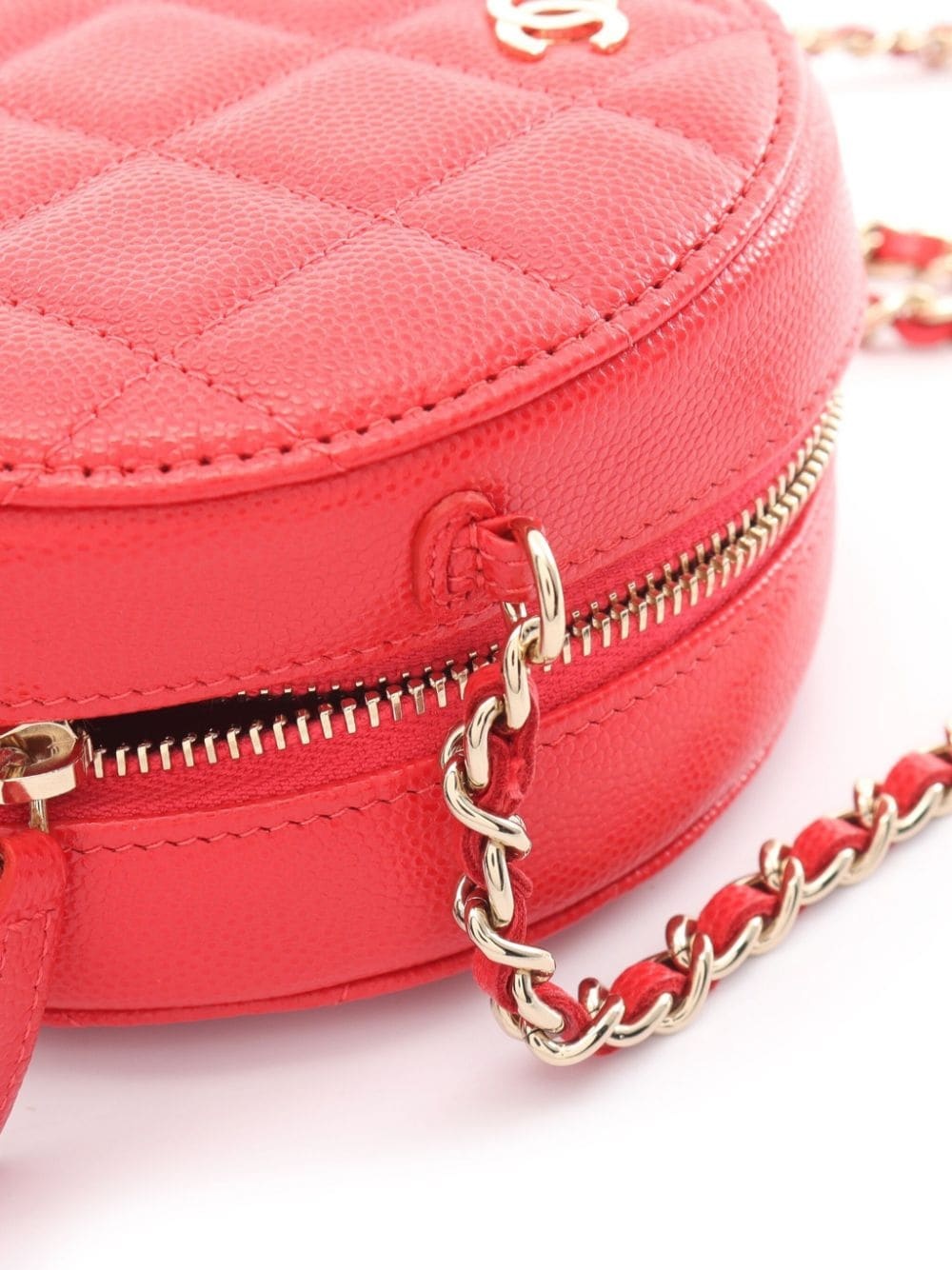 2019 mini CC plaque round crossbody bag - 4