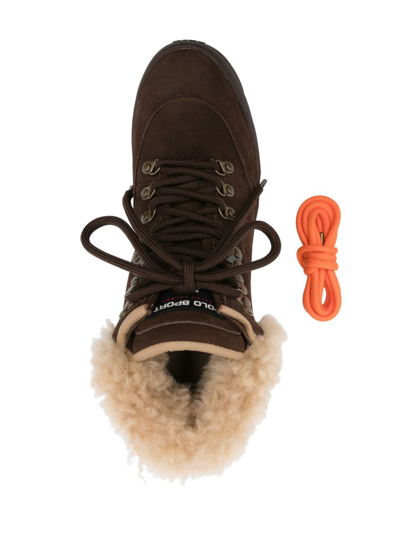 shearling-trim hiking boots 4
