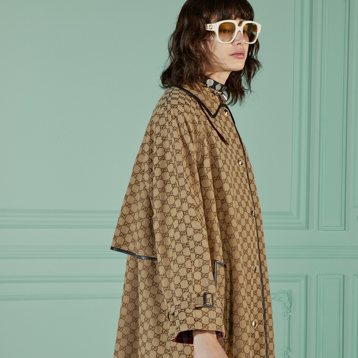 トレンチコート GUCCI GG TARTAN REVERSIBLE COAT GUCCI Reversible GG tartan coat | REVERSIBLE