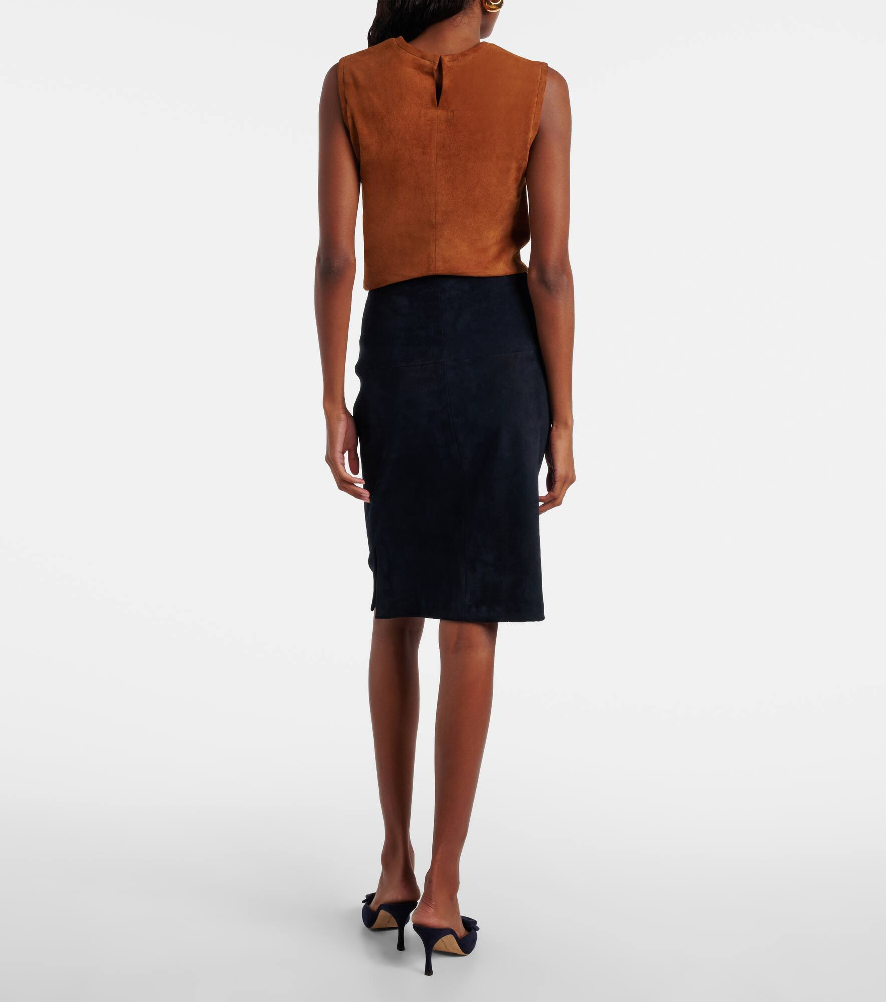 Gin suede pencil skirt - 3