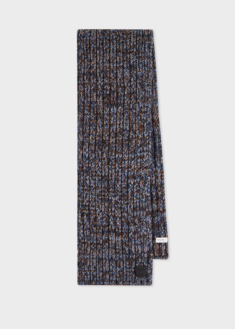 Grey Chunky Knitted Twist Scarf 1