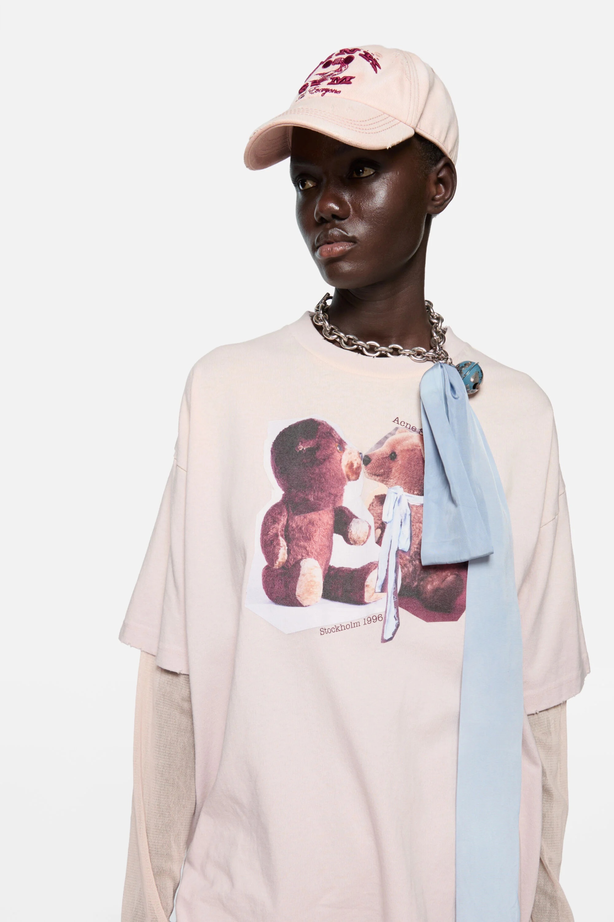 Layered print t-shirt - Violet pink - 5