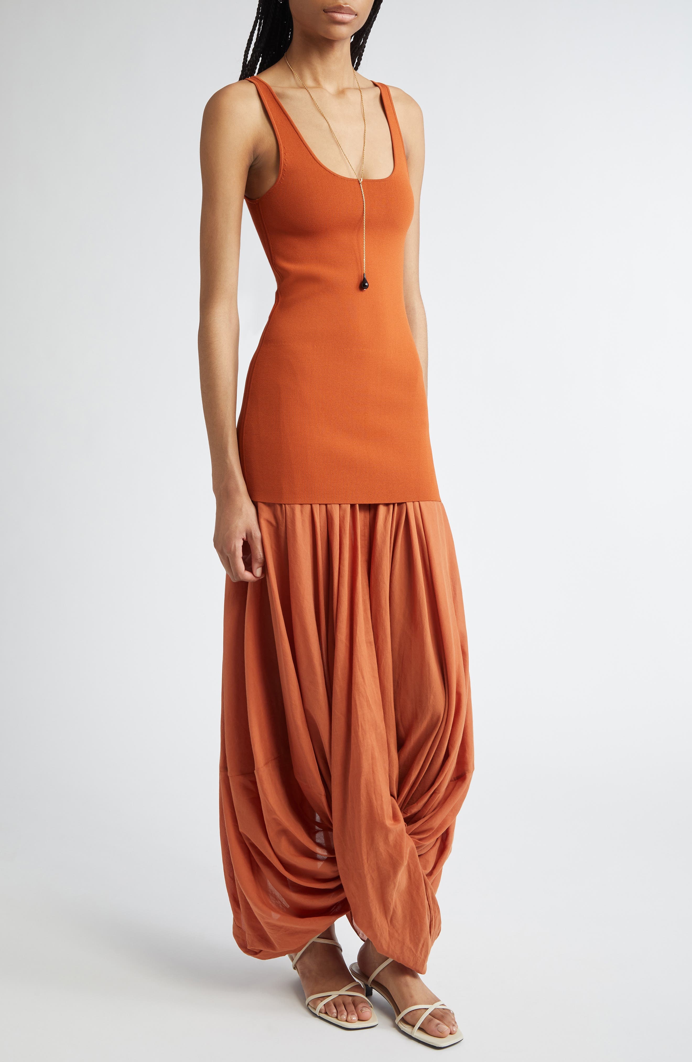 TOTEME Cocoon Tank Dress in Terracotta at Nordstrom - 4