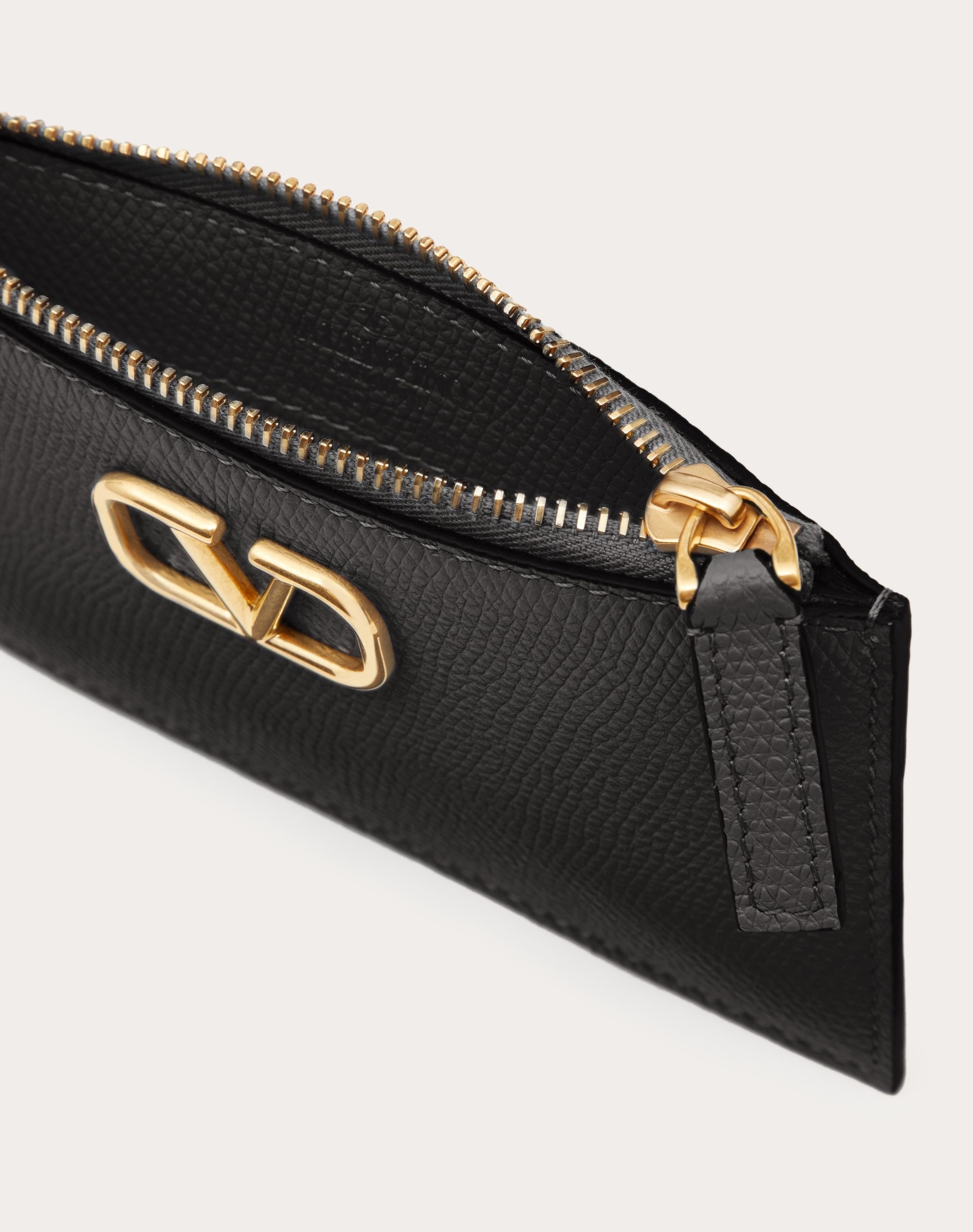 VLOGO SIGNATURE GRAINY CALFSKIN CARDHOLDER - 5