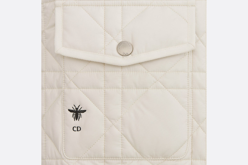 Sleeveless Macrocannage Bomber Jacket 3