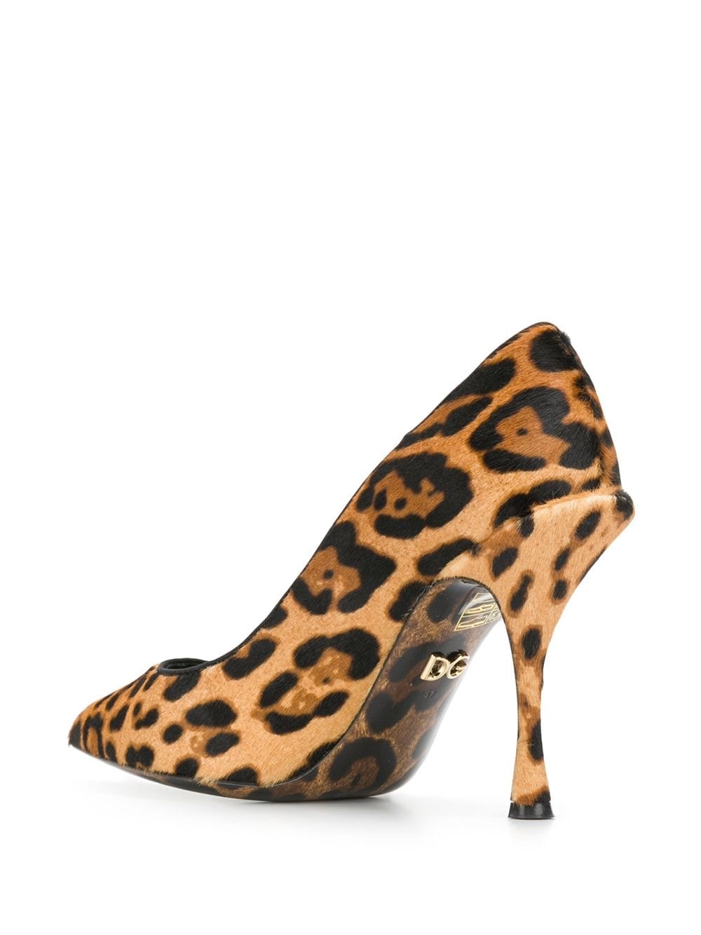 leopard-print pony hair pumps - 3