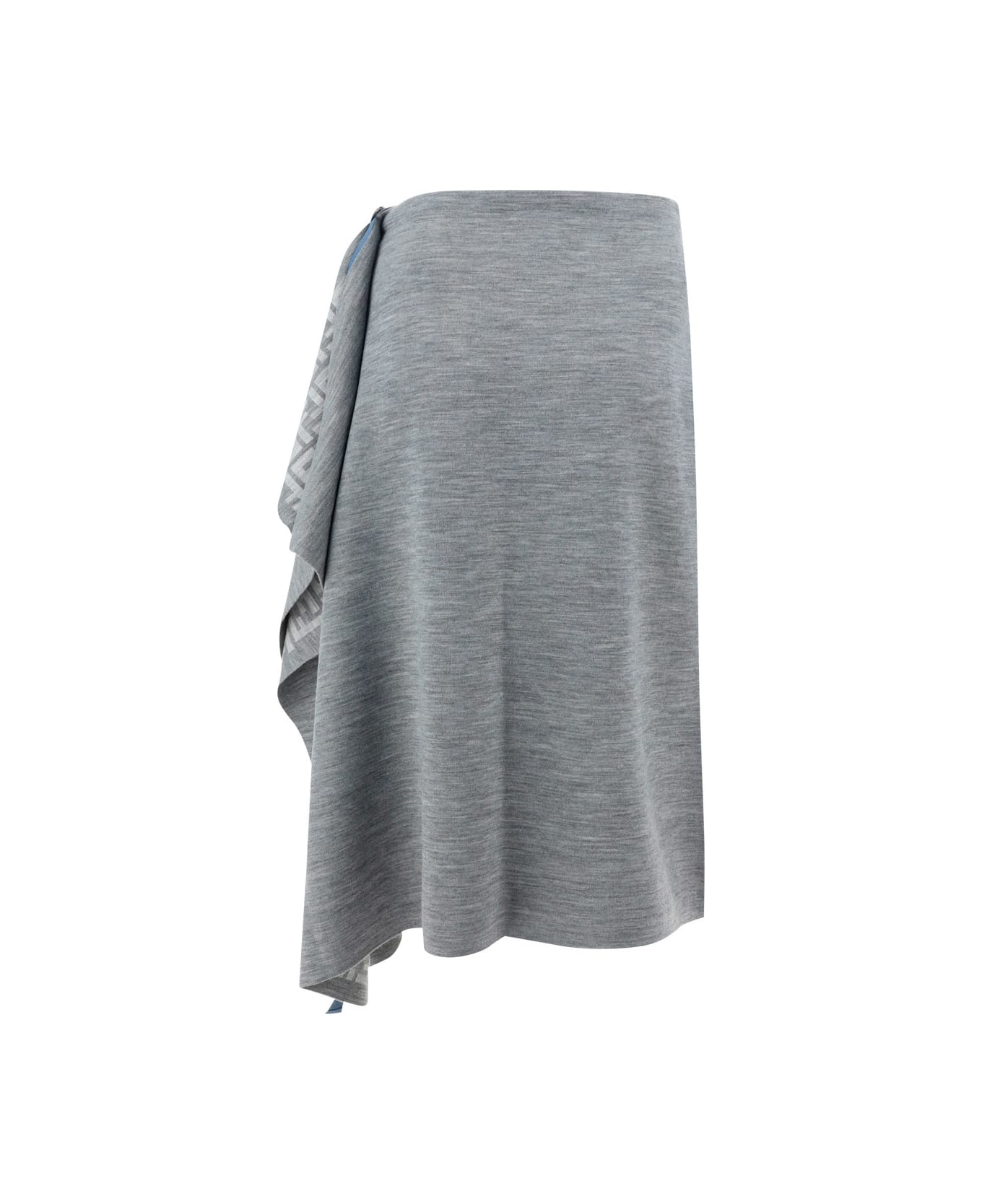 Asymmetrical Hem Midi Skirt - 2