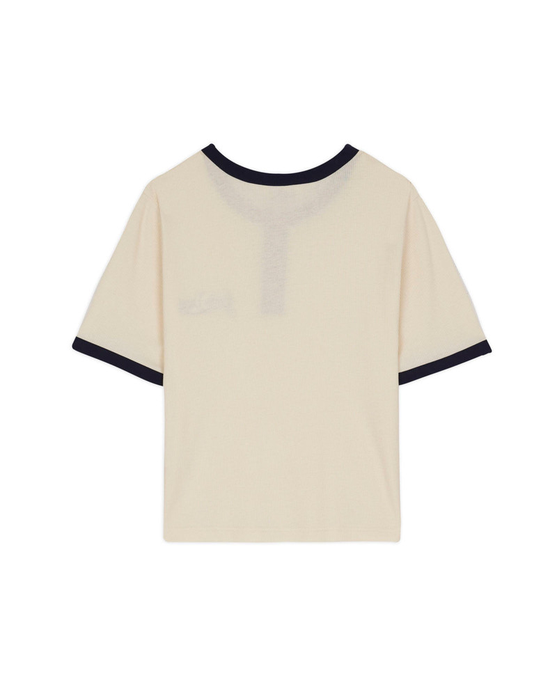 BRAIN DEAD Ribbed Henley - Natural outlook