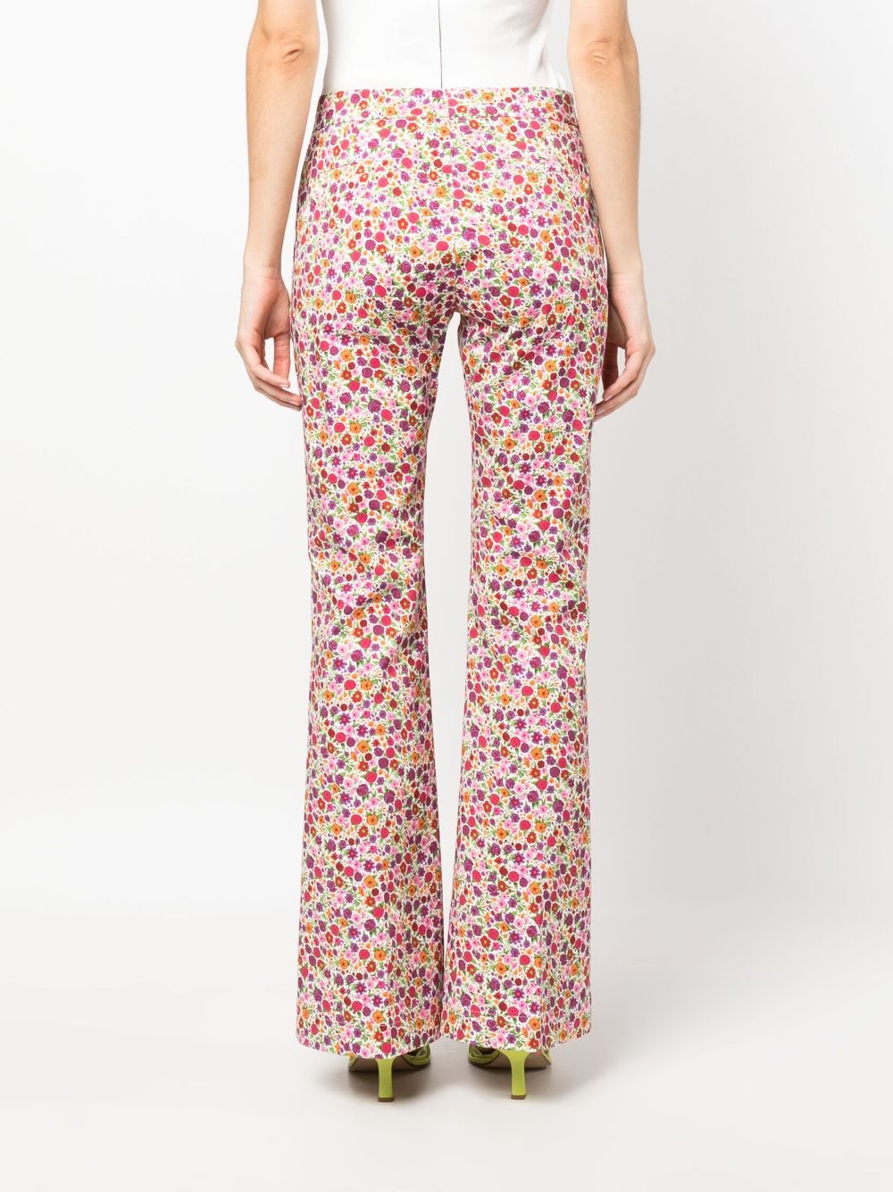 Saturday floral-print flared trousers - 4