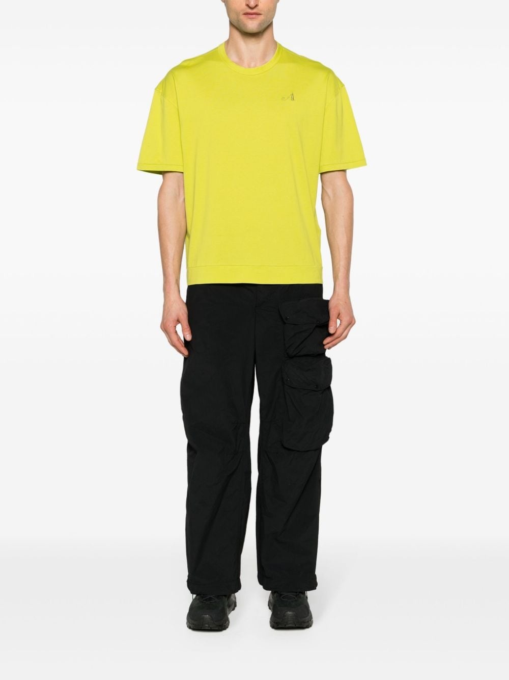 logo-embroidered cotton T-shirt - 2