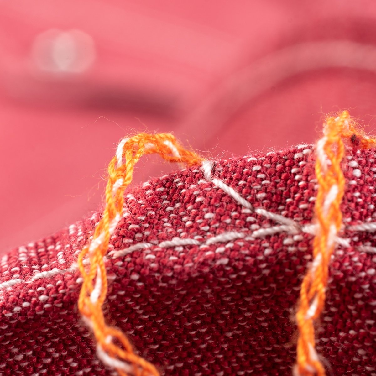 IHSH-289-RED 10oz Mock Twist Selvedge Chambray Western Shirt - Red 'The Salt and Cayenne' - 11