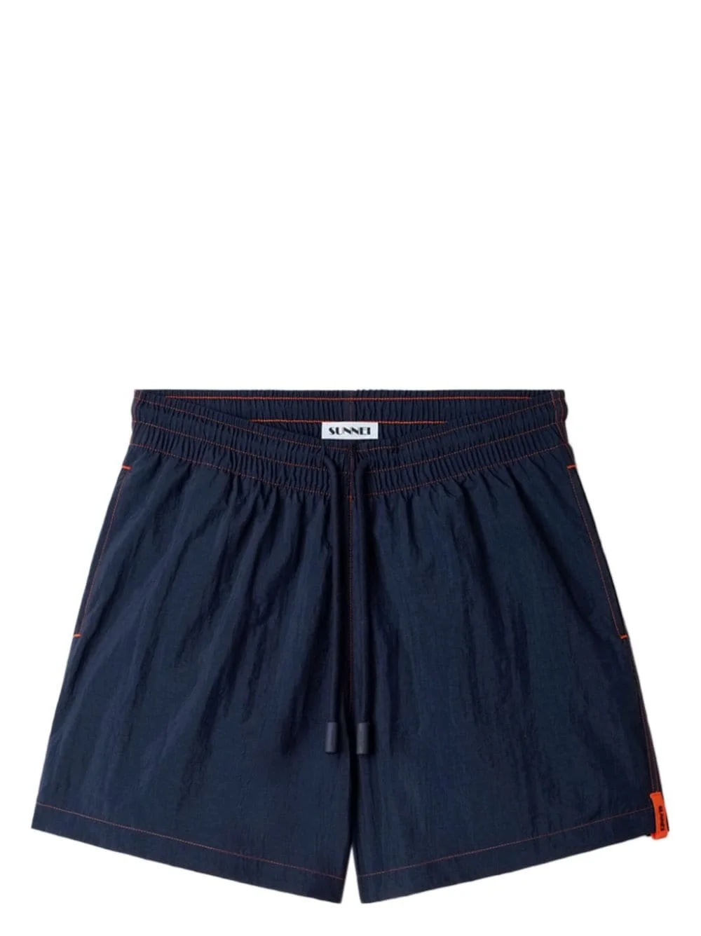 contrast-stitch swim shorts - 1