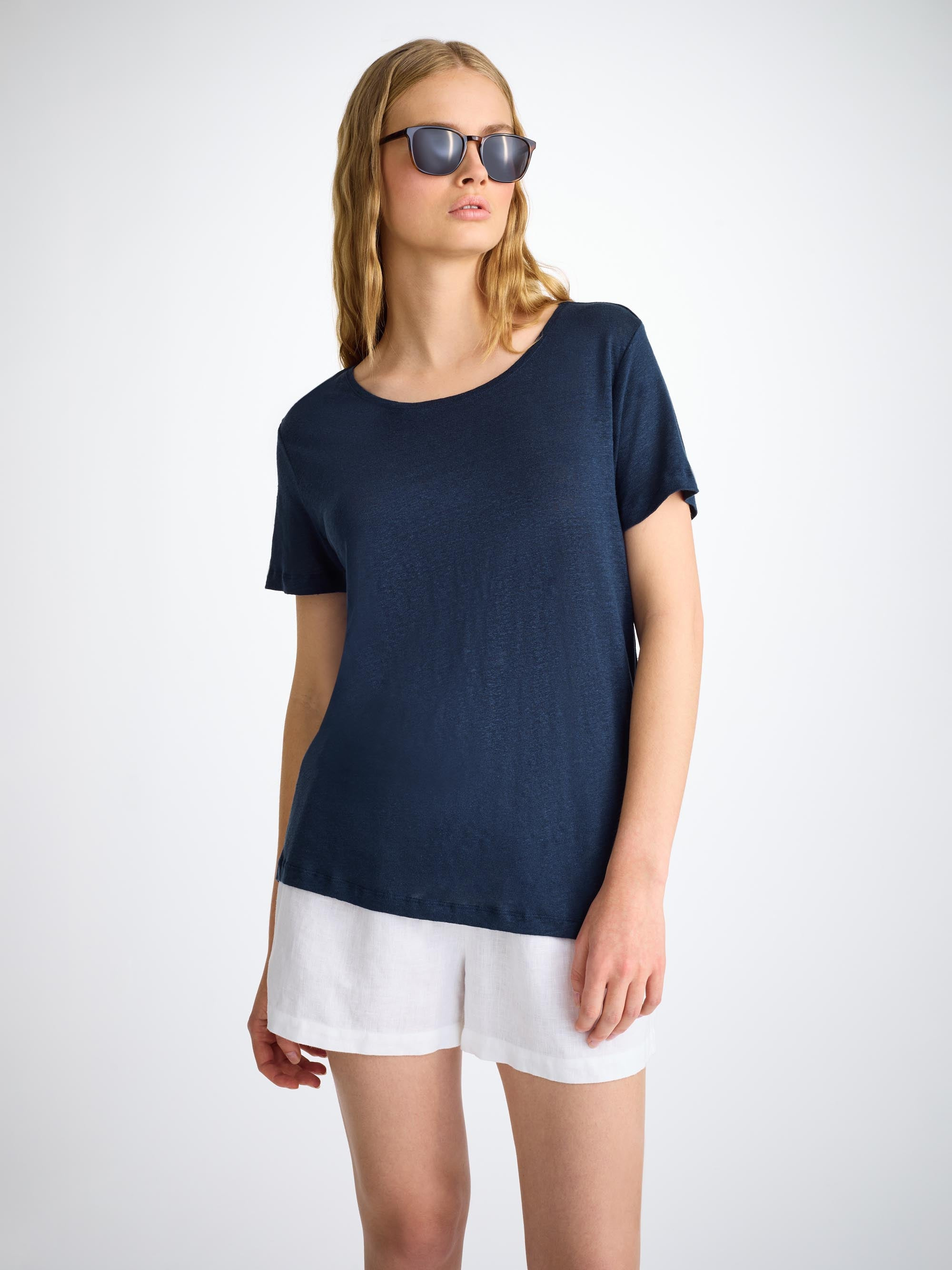 Women's T-Shirt Jordan Linen Navy - 7